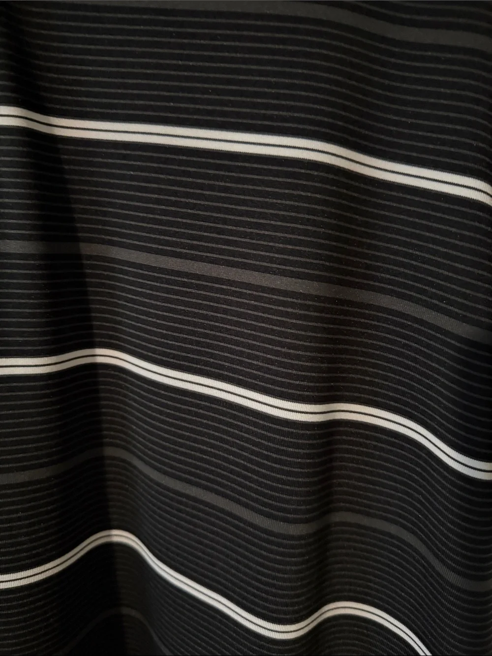 Nike Black Polo with White Stripes and ACC Logo Tiger Woods Collection
